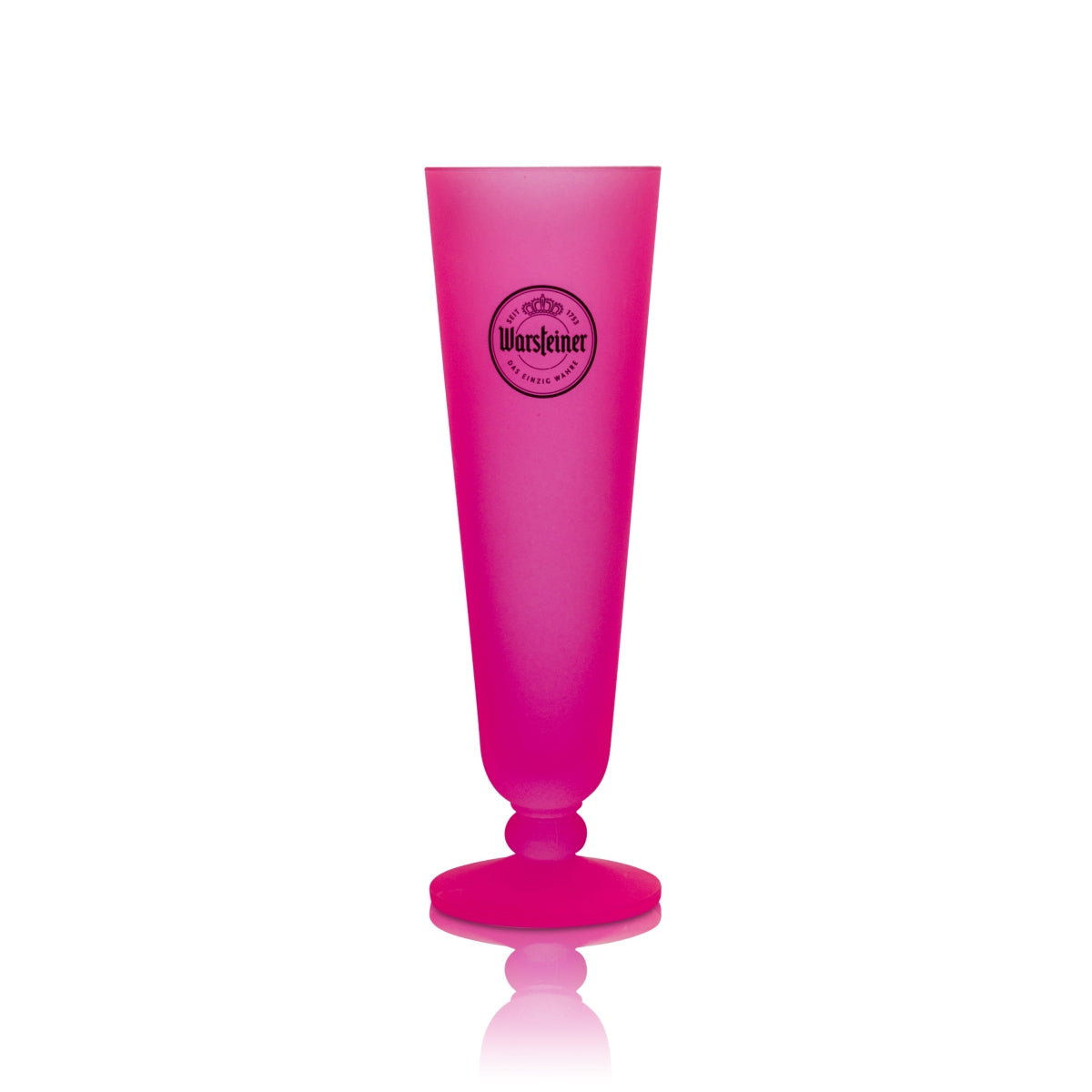 Bicchiere da birra Warsteiner 0,2 l Neon Tulipano rosa Coppa Bicchieri da collezione Edizione Pride Rosa