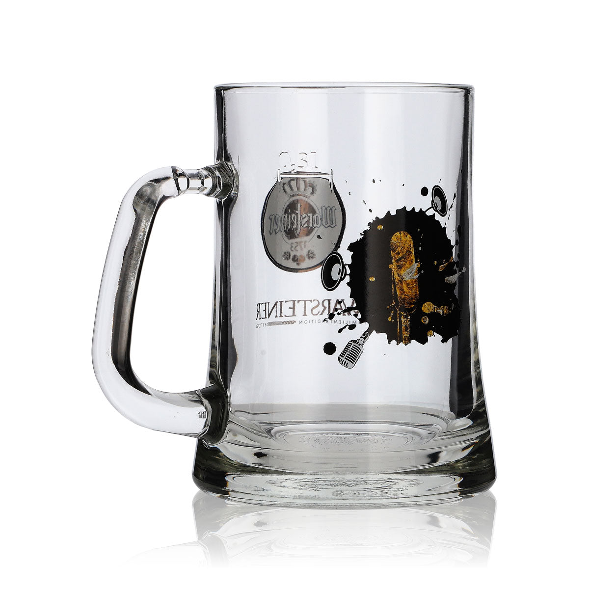 Bicchiere da birra Warsteiner 0,3 l Boccale da birra Seidel Boccale da collezione "Mikrophon" Boccale – Vista 3