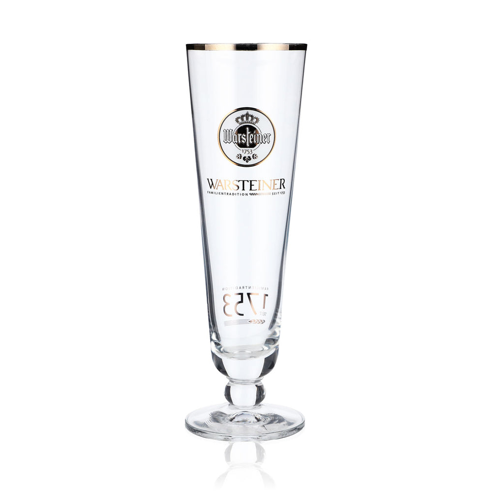 Bicchiere da birra Warsteiner Bicchieri da birra 0,28 l Calice/Tulipano 1753 Logo Bordo platinato