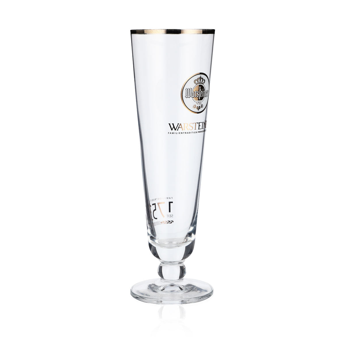 Bicchiere da birra Warsteiner Bicchieri da birra 0,28 l Calice/Tulipano 1753 Logo Bordo platinato – Vista 2