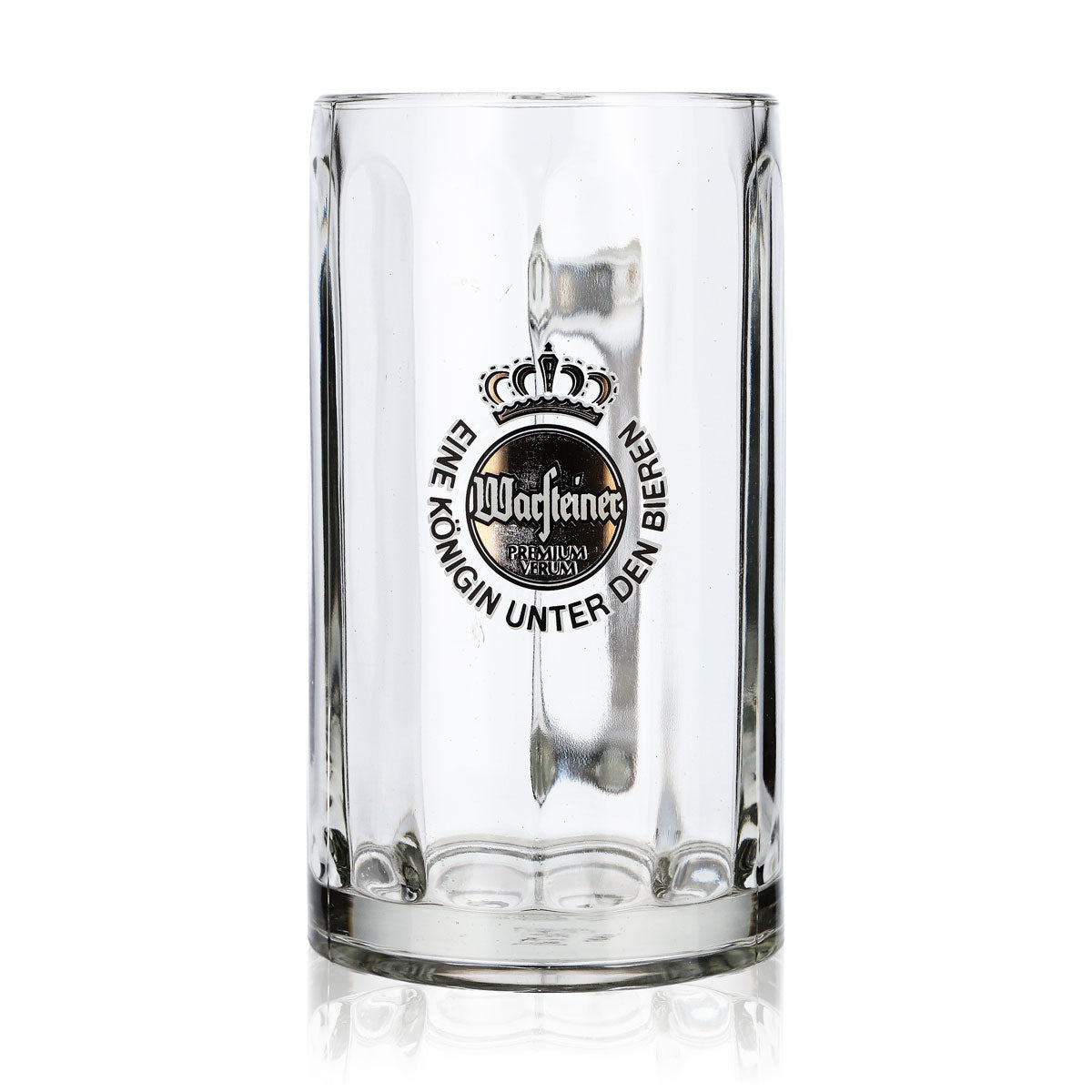 Bicchiere da birra Warsteiner Bicchiere da birra Bierseidel 0,4 l Rilievo longitudinale Logo argentato