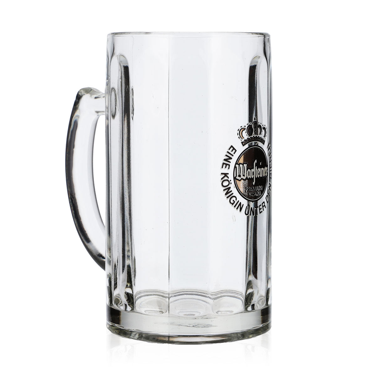 Bicchiere da birra Warsteiner Bicchiere da birra Bierseidel 0,4 l Rilievo longitudinale Logo argentato – Vista 2