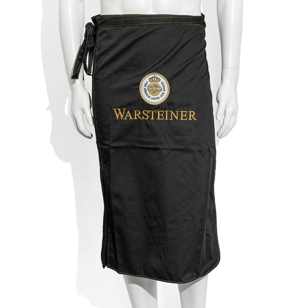 Grembiule da cameriere Warsteiner in vetro, nero, solo logo, in tessuto misto