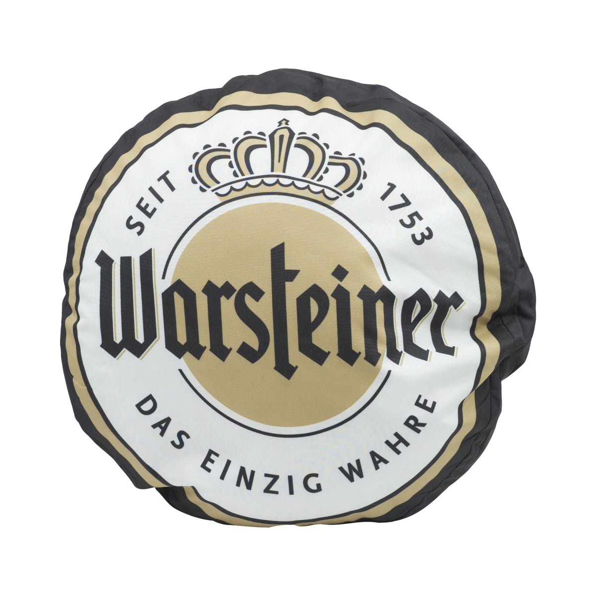 Cuscino Warsteiner Bier 41 cm rotondo per divano da esterno, sedia da bar, decorazione