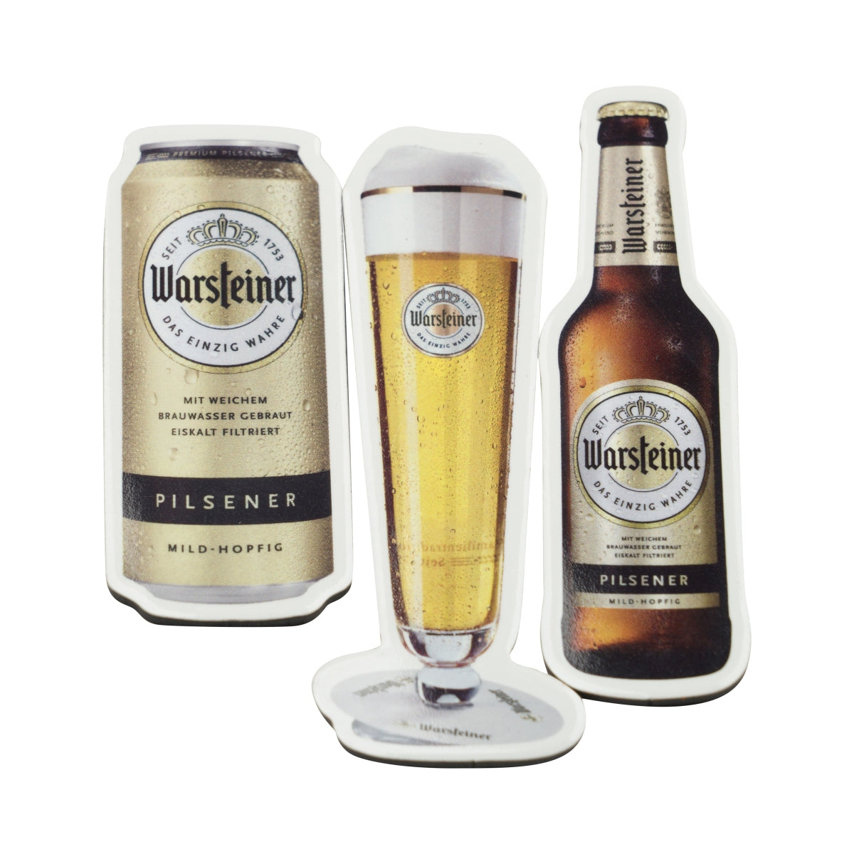 Set di 4 magneti da frigo Warsteiner Bier, souvenir, lavagnetta da bar – Vista 2