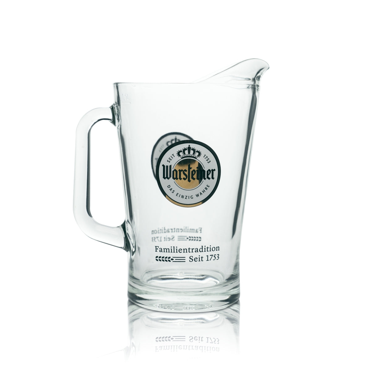 Bira Warsteiner Pitcher 1,5 l Caraffa in vetro Brocca con beccuccio Secchiello Manico