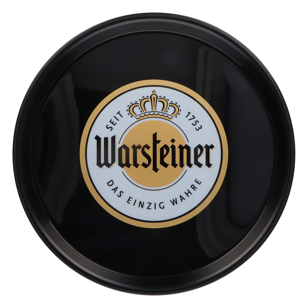 Vassoio Warsteiner Bier Vassoio da cameriere Nero "Das einzig Wahre" Diametro 37 cm Piatto