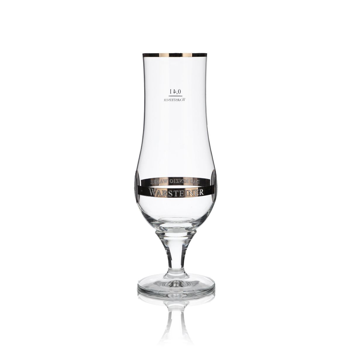 Bicchiere da birra Warsteiner Pilstulpe 0,4 l bicchiere a calice con bordo dorato e forma sferica Birrificio Gastronomia – Vista 3