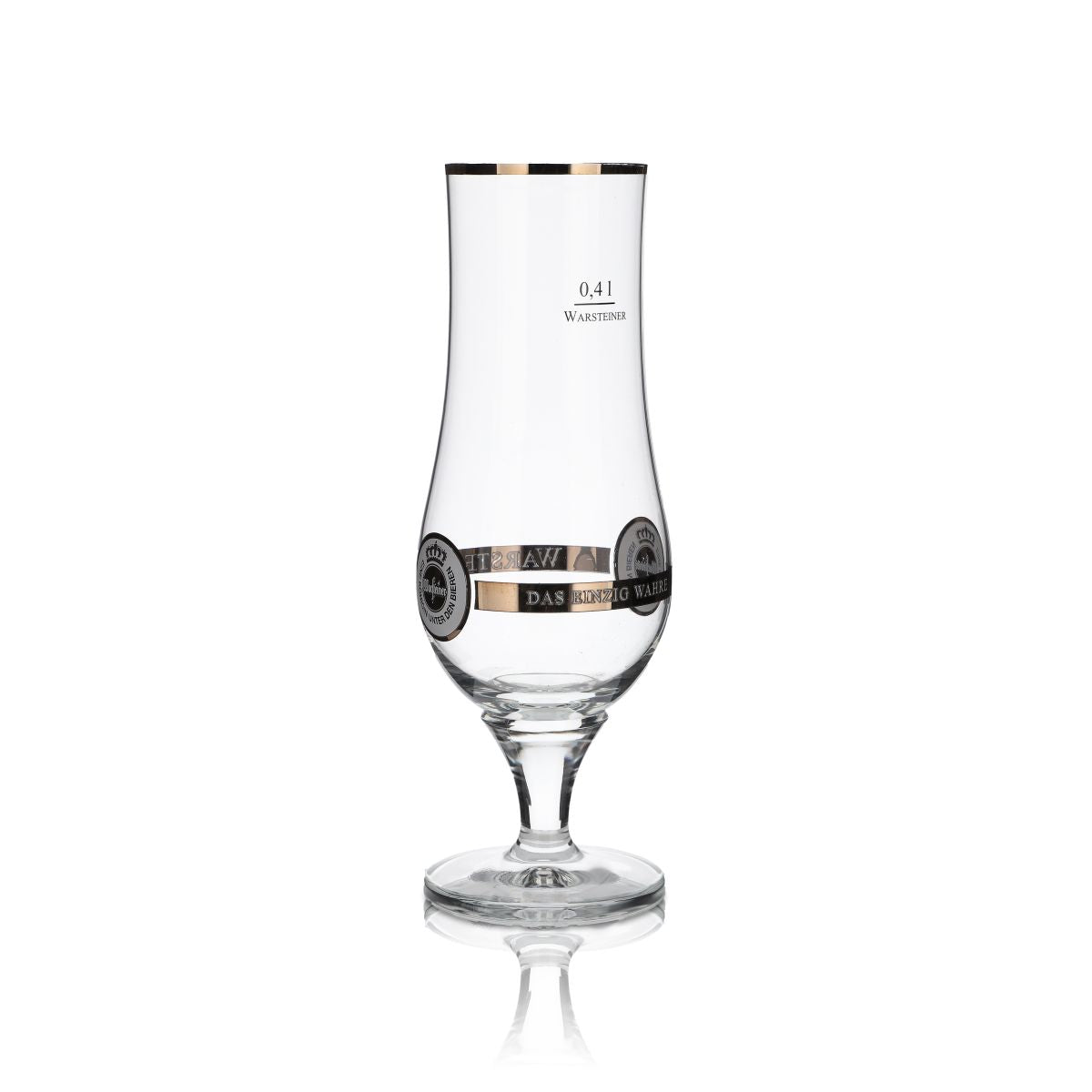 Bicchiere da birra Warsteiner Pilstulpe 0,4 l bicchiere a calice con bordo dorato e forma sferica Birrificio Gastronomia – Vista 4