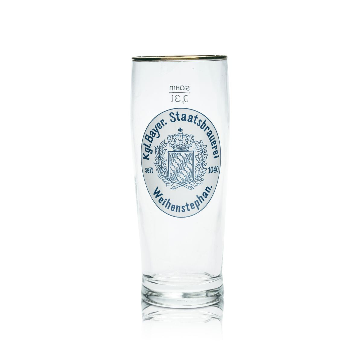 Bicchiere da birra Weihenstephan Bicchiere da collezione 0,3 l Bordo dorato Willi Bicchieri Birrificio
