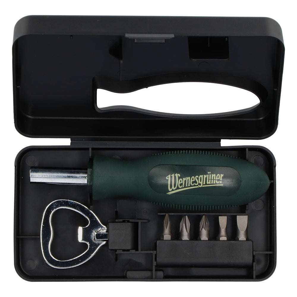 Set di cacciaviti Wernesgrüner con apribottiglie e set di punte - Regalo