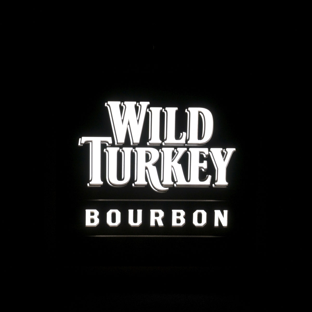 Insegna luminosa Wild Turkey Whiskey 40x40 cm Bourbon Luce da parete Bar – Vista 3