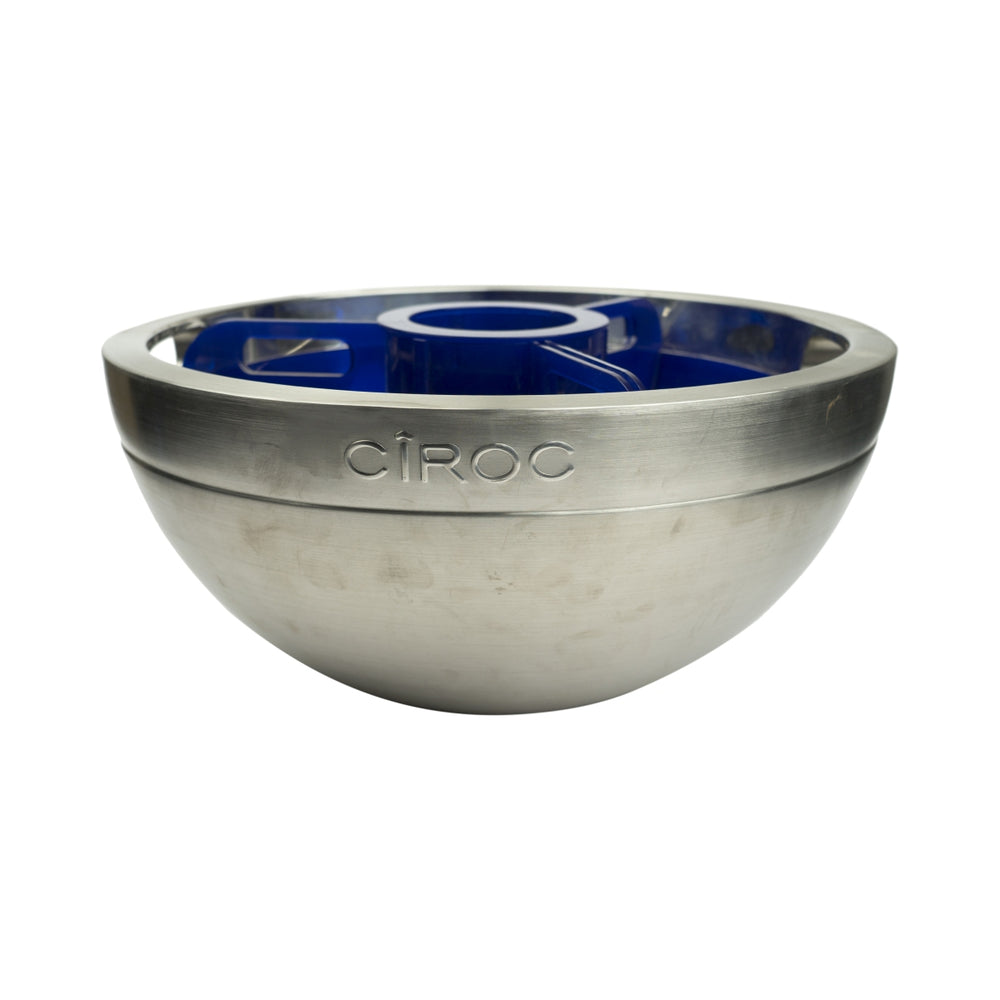 XXL Ciroc Vodka Raffreddatore Blu Ghiaccio Box Bar Bottiglie Metallo Rotondo Argento Blu Bottiglia Ghiaccio