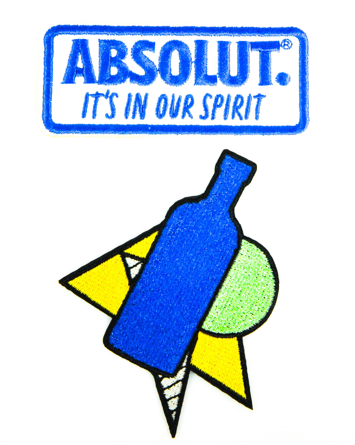 1 Absolut Vodka Patch termoadesiva Set limitato da 2 Patch termoadesive, toppe 90s Retro     nuovo