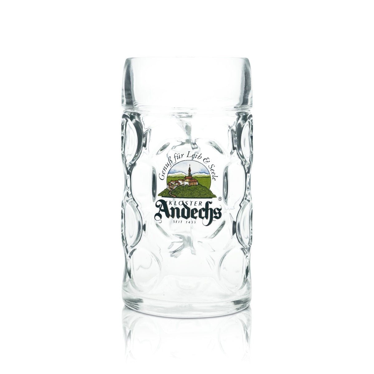 1 bicchiere da birra Andechs Maßkrug 1L nuovo