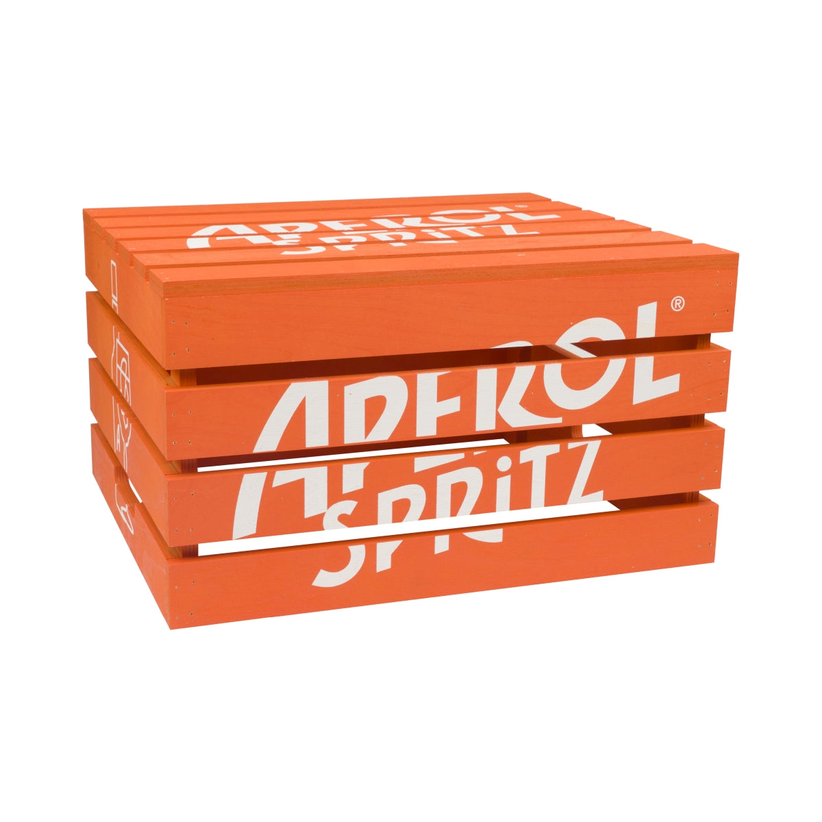 1 Aperol Spritz Liquore Cassetta di Legno Tavolo 45x37x25 cm Arancione "Aperol"  nuova – Vista 3
