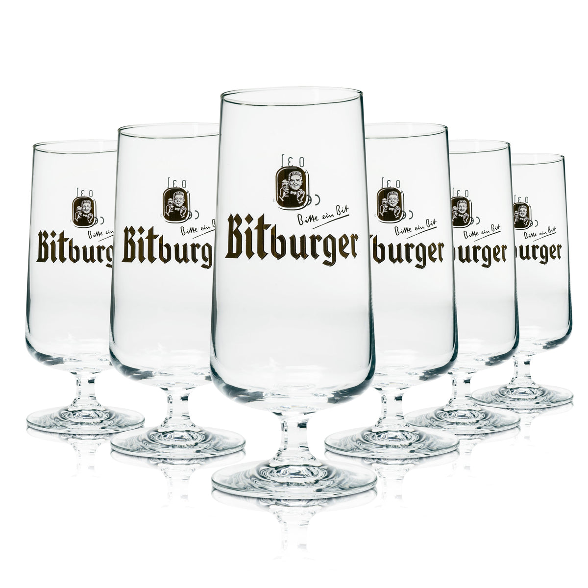 6 bicchieri da birra Bitburger da 0,3 l, modello Rastal – Vista 4