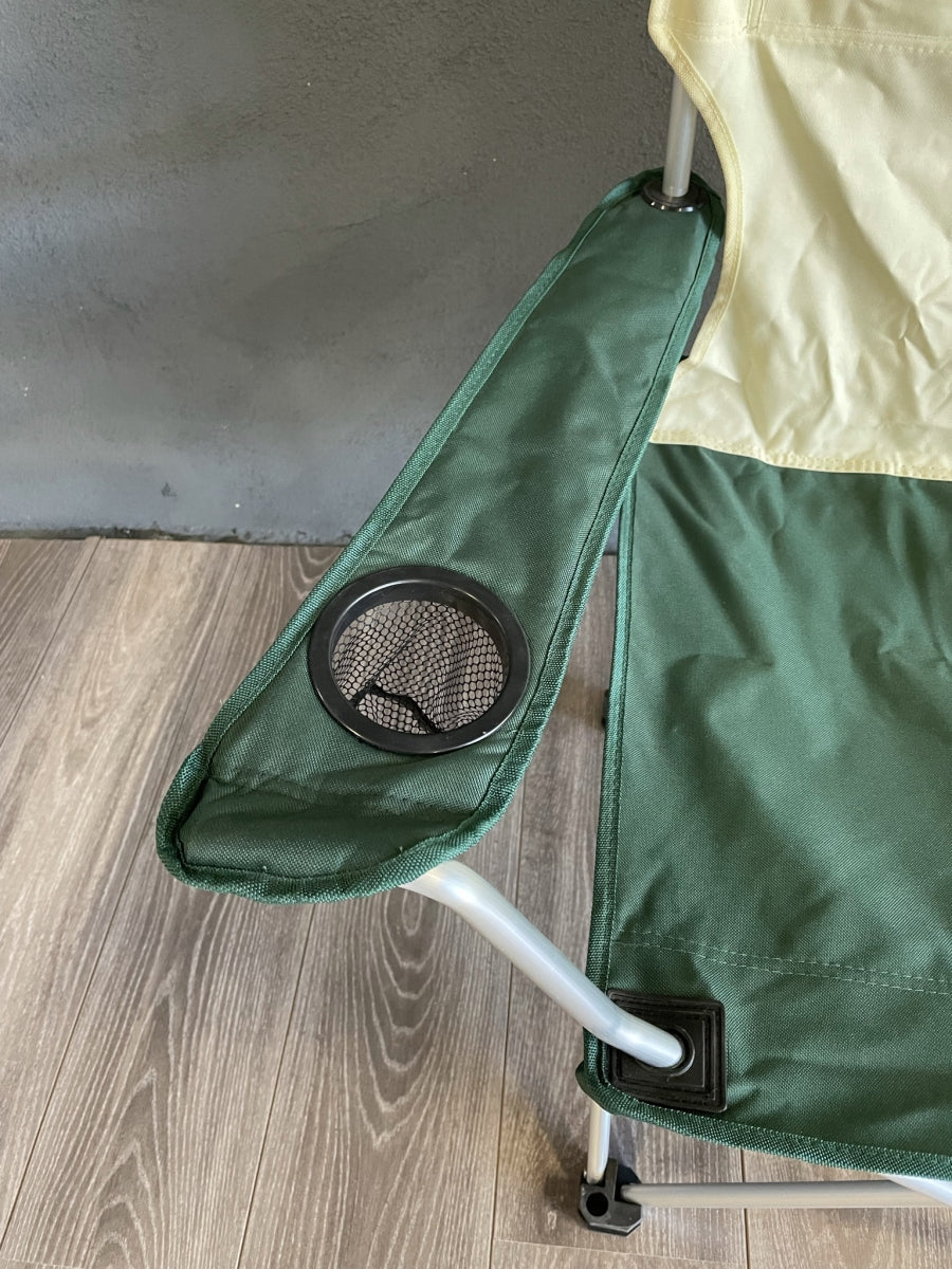 1 Panca da campeggio Freiberger Bier per 2 persone verde/giallo nuova – Vista 3
