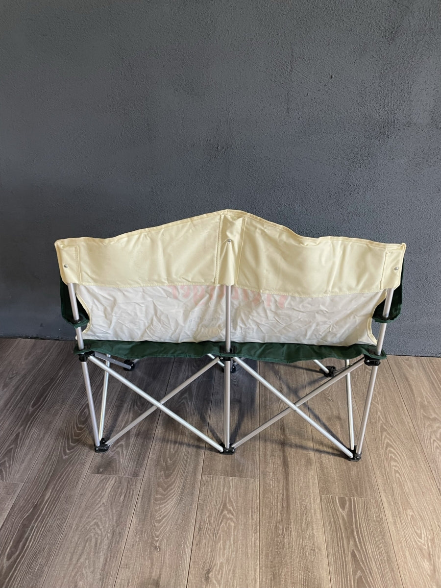 1 Panca da campeggio Freiberger Bier per 2 persone verde/giallo nuova – Vista 4