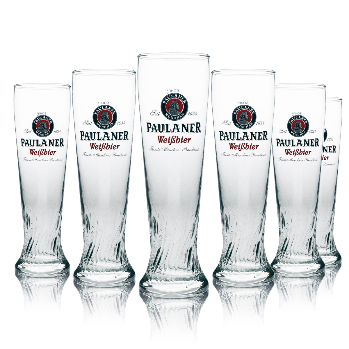 6 bicchieri da birra Paulaner Weißbier 0,5 l Bicchieri Hefeweizen calibrati Gastro Birrificio Baviera – Vista 4