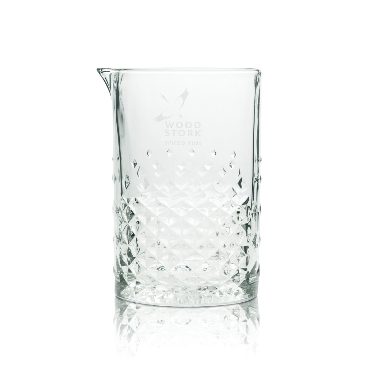1 bicchiere da cocktail Wood Stork Rum 0,75 l con design in rilievo nuovo