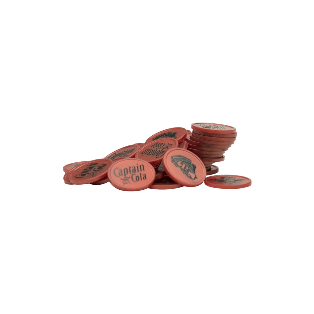 1000x Captain Morgan Rum Chips Captain Cola rosso