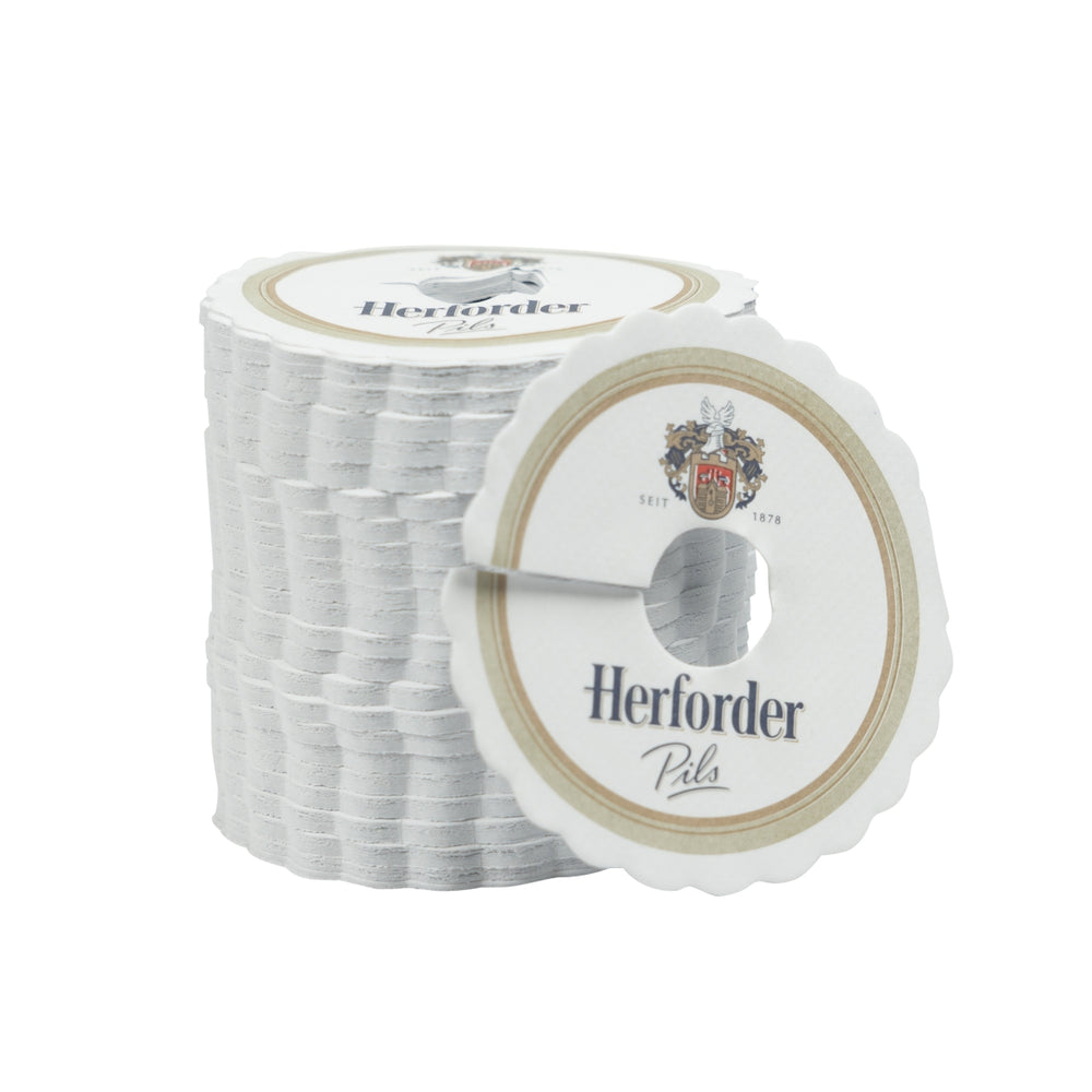 1000 tovagliette con rosette e gocce di birra Herforder Pils
