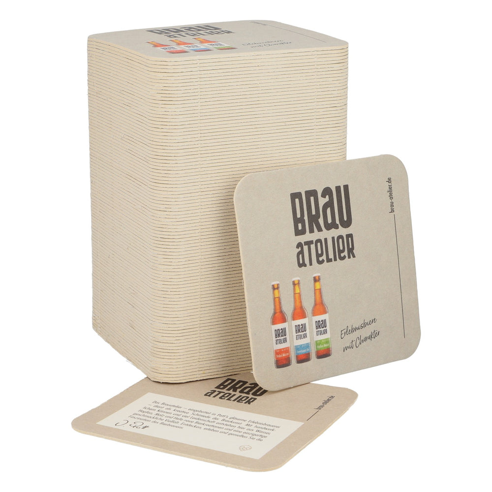 100x Brauatelier Birra Sottobicchieri Sottobicchieri in vetro 9,5x9,5 cm