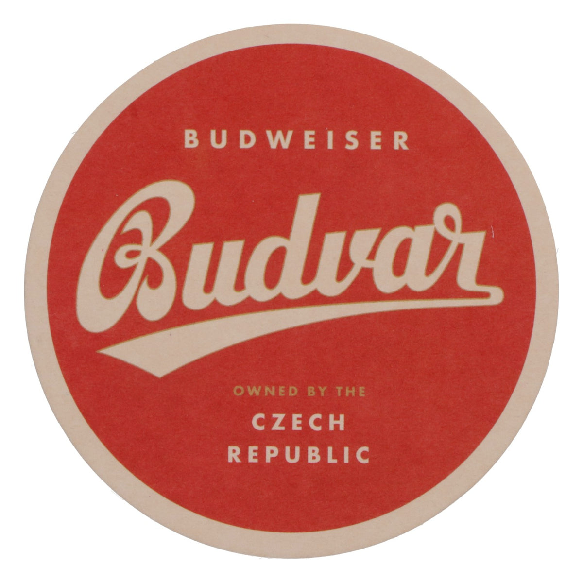 100 sottobicchieri Budweiser Sottobicchieri Sottobicchieri in vetro Accessori da bar "Budvar" Bordo rosso e bianco – Vista 3