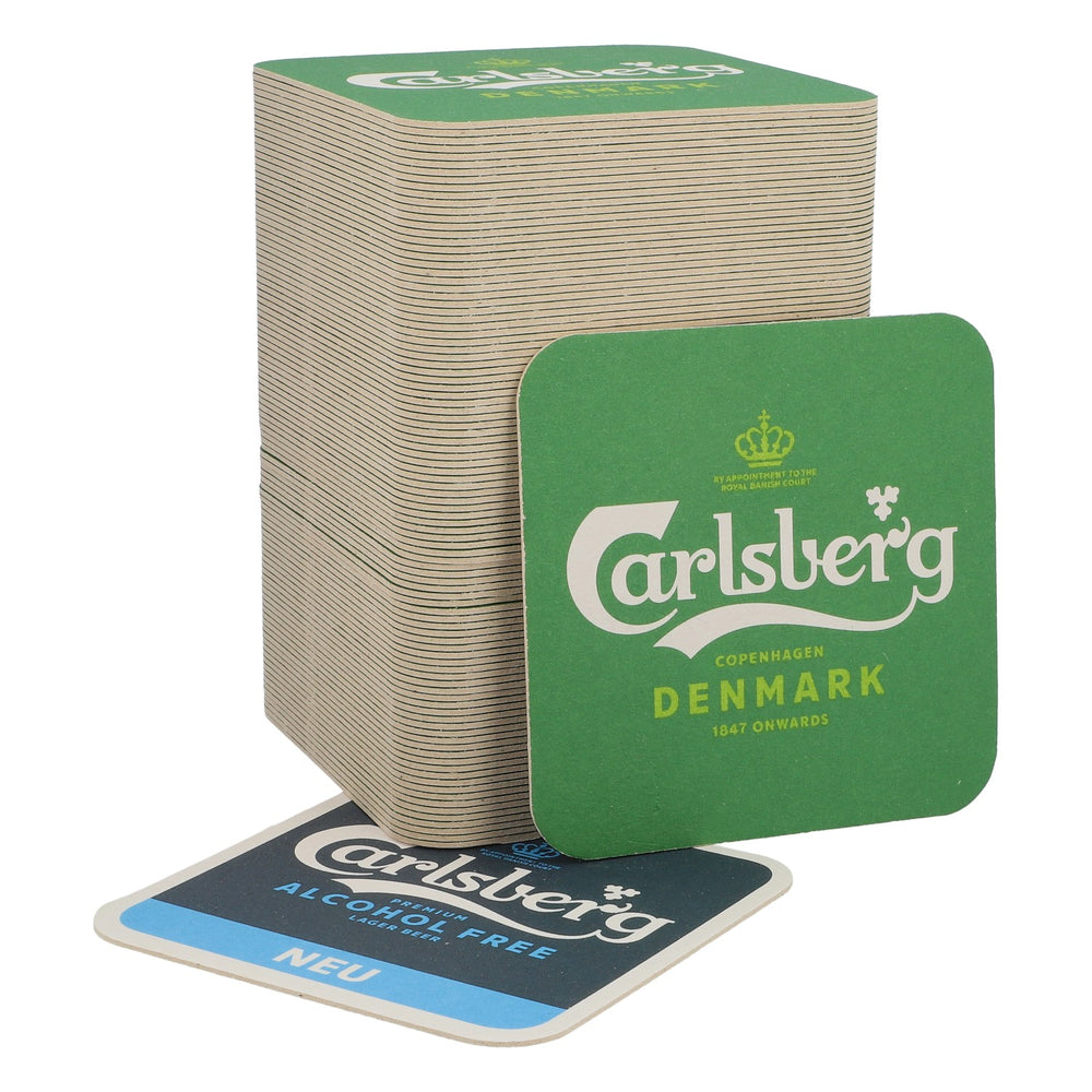 100x sottobicchieri Carlsberg Sottobicchieri Sottobicchieri in vetro Coperchio "Alcohol Free"