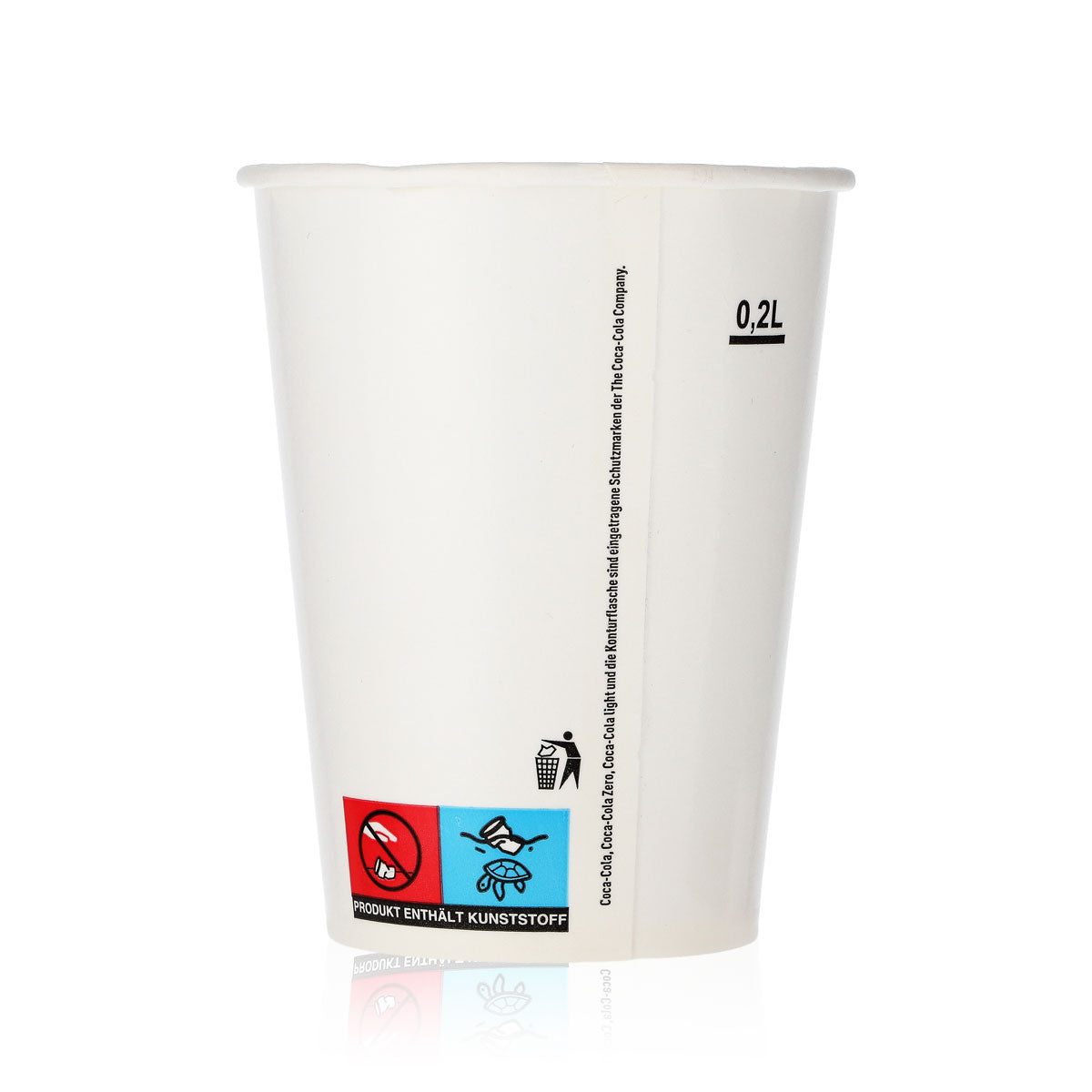 100 bicchieri per bibite Coca Cola in vetro da 0,2 l Bicchieri di carta monouso – Vista 3
