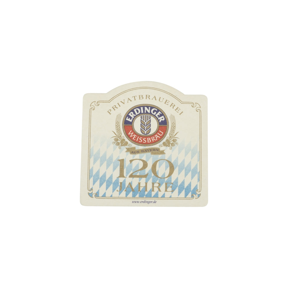 100 sottobicchieri Erdinger Bier 10x10 cm 120 anni Sottobicchieri in vetro Beer