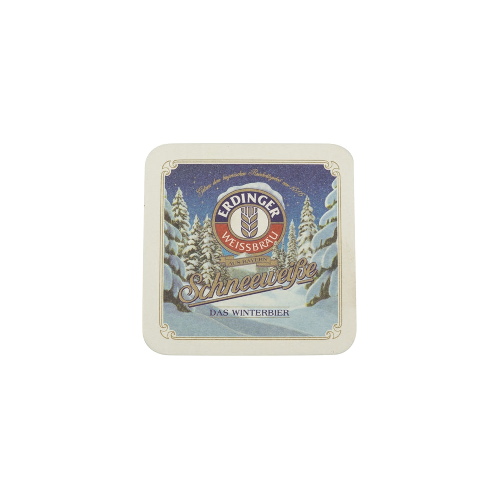 100 sottobicchieri Erdinger Bier 10x10 cm bianchi come la neve Sottobicchieri in vetro Tappetini per bicchieri di birra