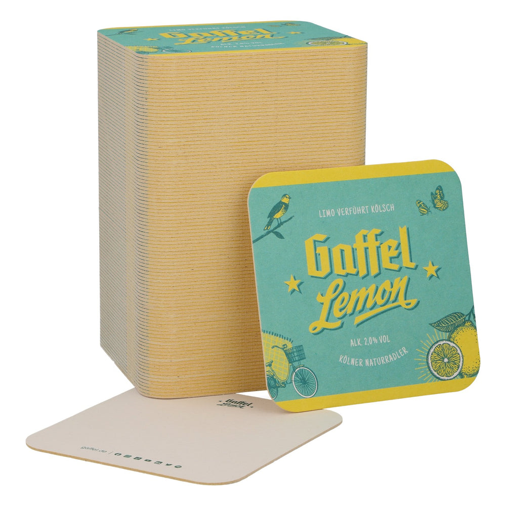 100x Gaffel Birra Sottobicchieri Sottobicchieri in vetro Accessori da bar Lemon