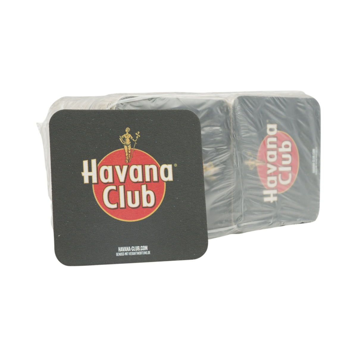 100 sottobicchieri Havana Club Rum nero 9x9 cm sottobicchieri da birra in feltro per bicchieri da tavolo – Vista 3