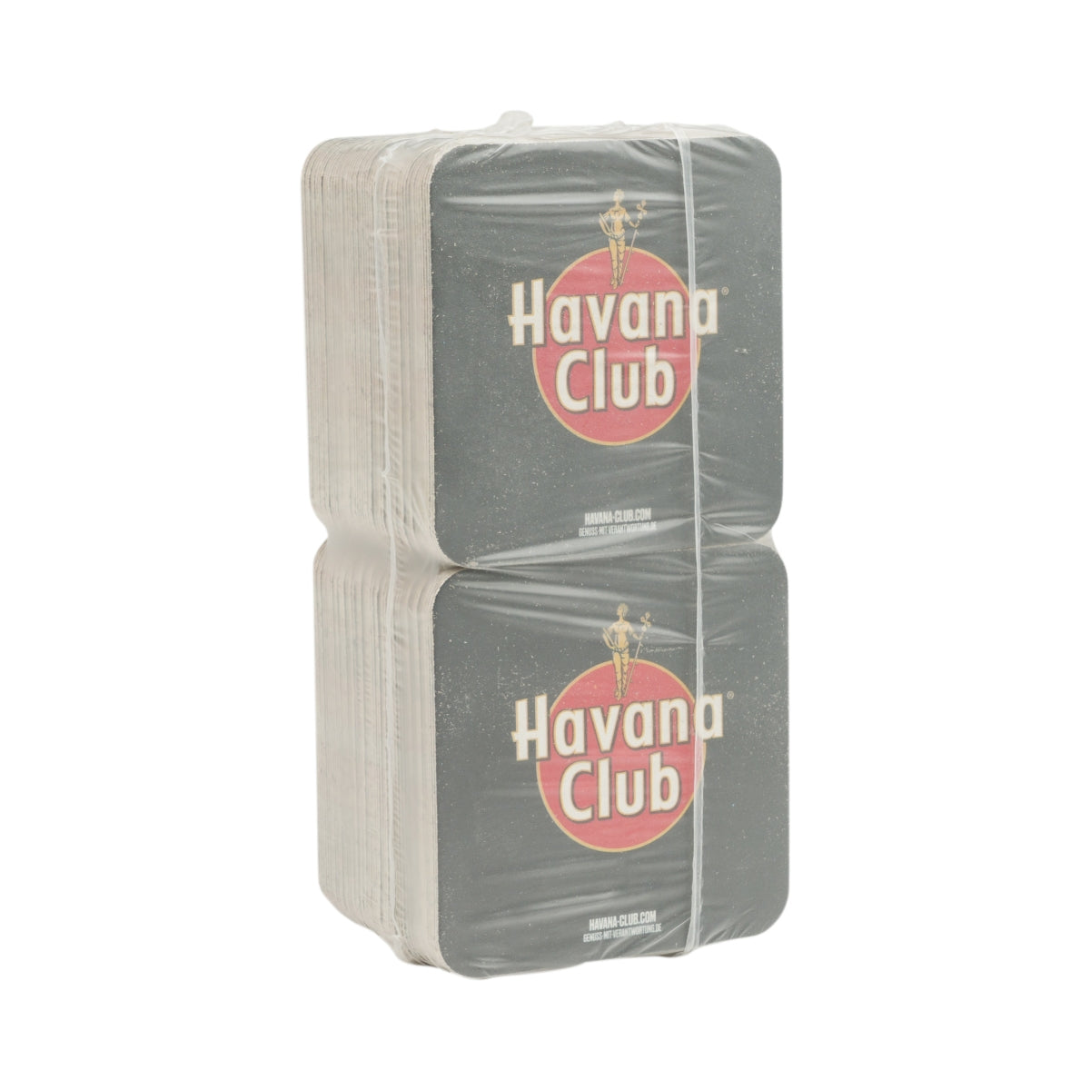 100x Havana Club Rum Sottobicchiere Sottobicchiere nero 9x9cm rosso Tappetino per bicchiere in feltro – Vista 4