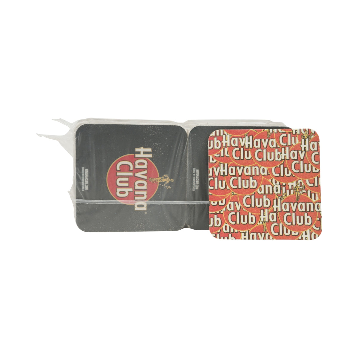 100x Havana Club Rum Sottobicchiere Sottobicchiere nero 9x9cm rosso Tappetino per bicchiere in feltro – Vista 5