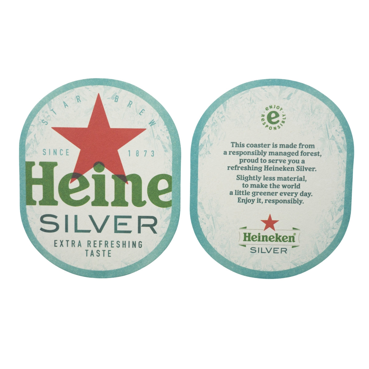 100x sottobicchieri Heineken in feltro per bicchieri Silver Brouwerij Beer – Vista 3