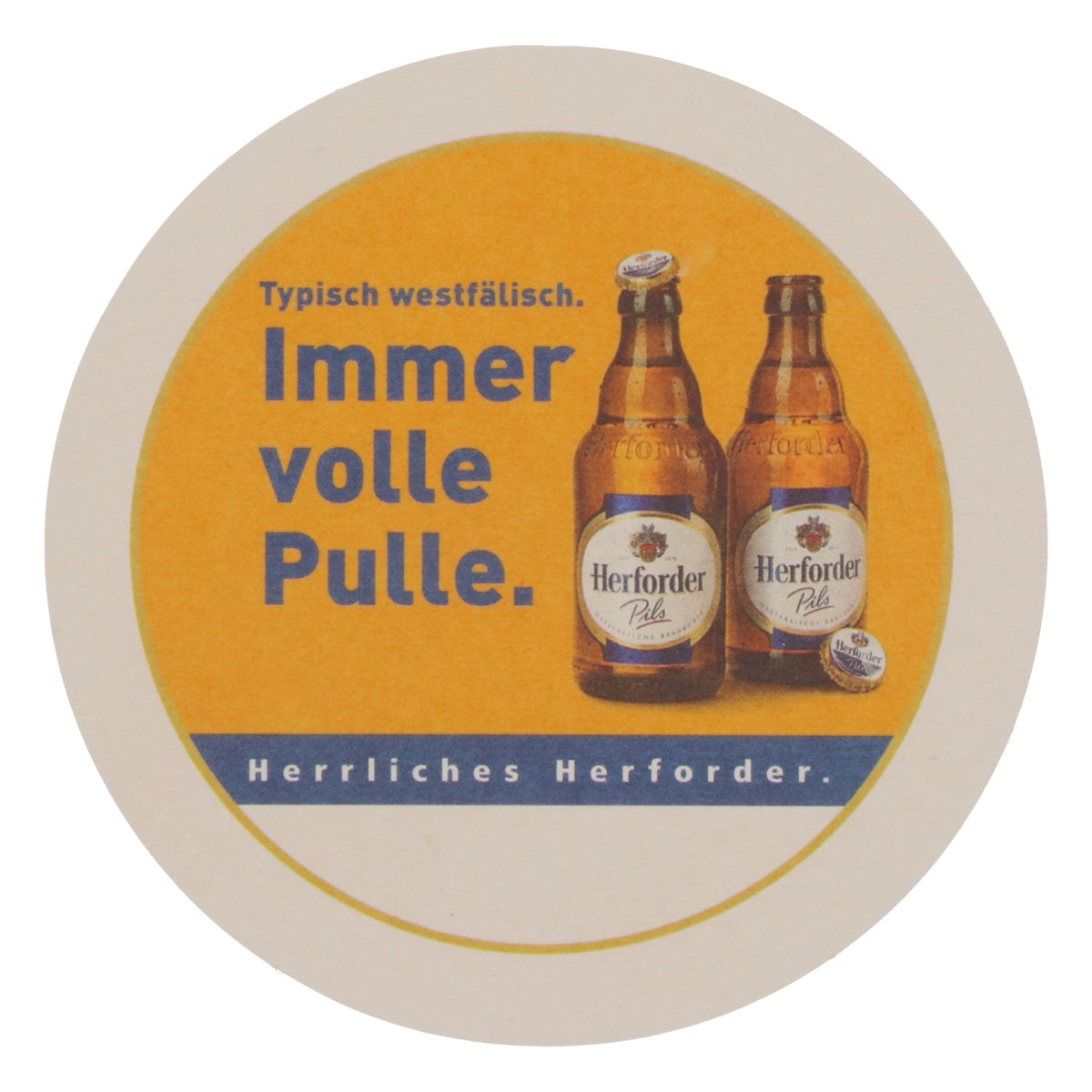 100 sottobicchieri della birreria Herforder Brauerei Sottobicchieri in vetro "Immer volle Pulle" – Vista 3