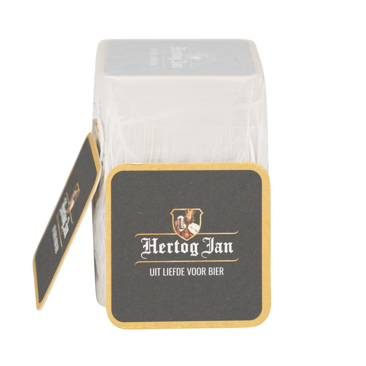 100 sottobicchieri Hertog Jan quadrati 9x9 cm con protezione antigoccia – Vista 2