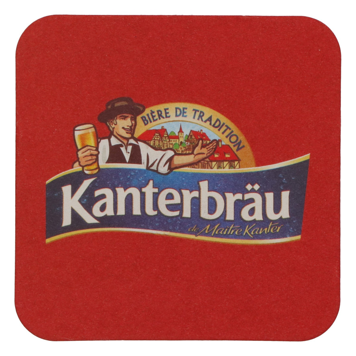100 sottobicchieri da birra Kanterbräu “Biere de Tradition” con logo rosso – Vista 3