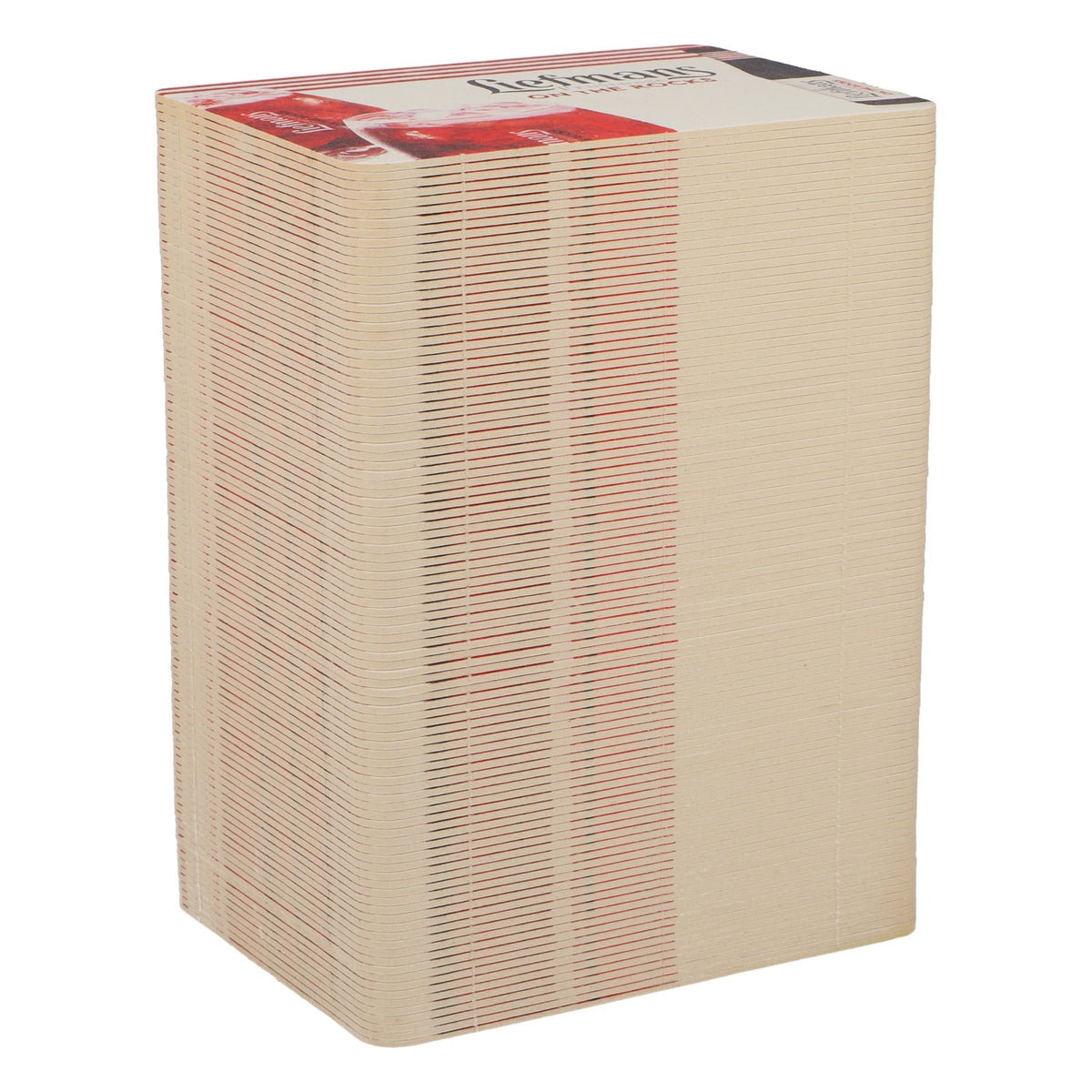 100 sottobicchieri Liefmans Sottobicchieri Sottobicchieri in vetro Accessori da bar 11x8 cm Rosso/bianco – Vista 2
