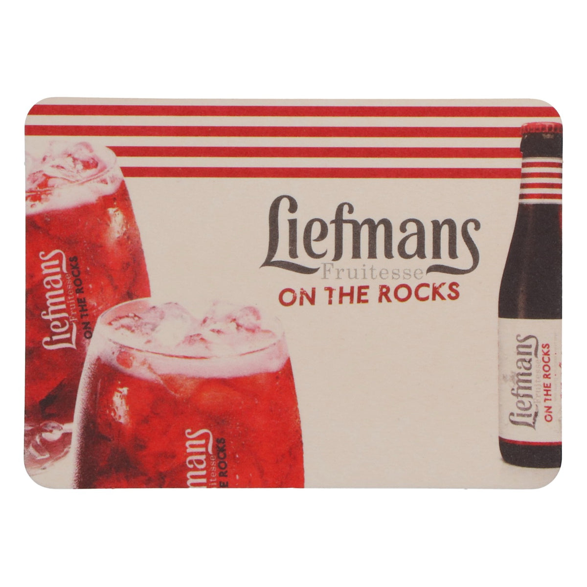 100 sottobicchieri Liefmans Sottobicchieri Sottobicchieri in vetro Accessori da bar 11x8 cm Rosso/bianco – Vista 3