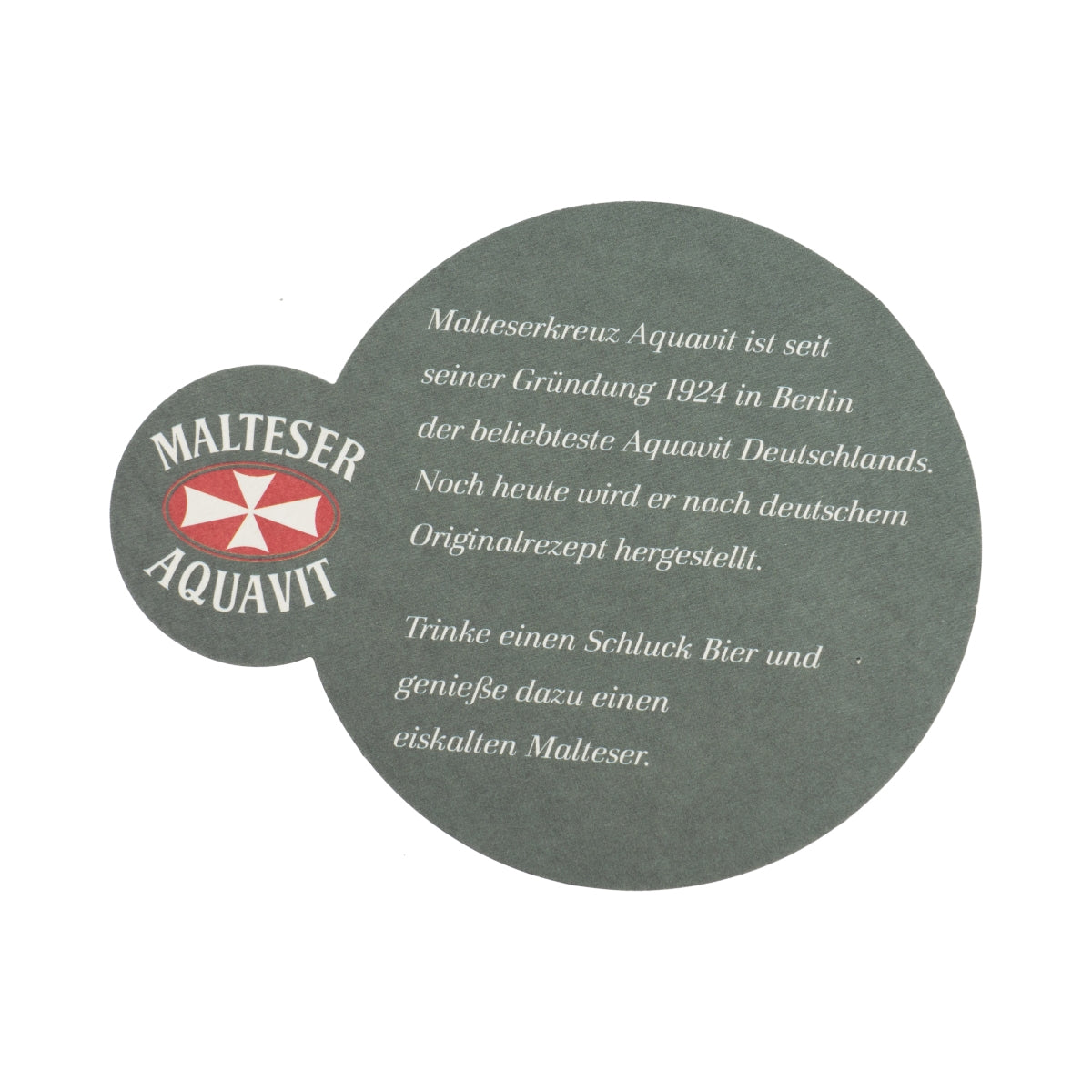 100x sottobicchieri Malteser Acquavit Herrengedeck in vetro per grappa verde – Vista 2