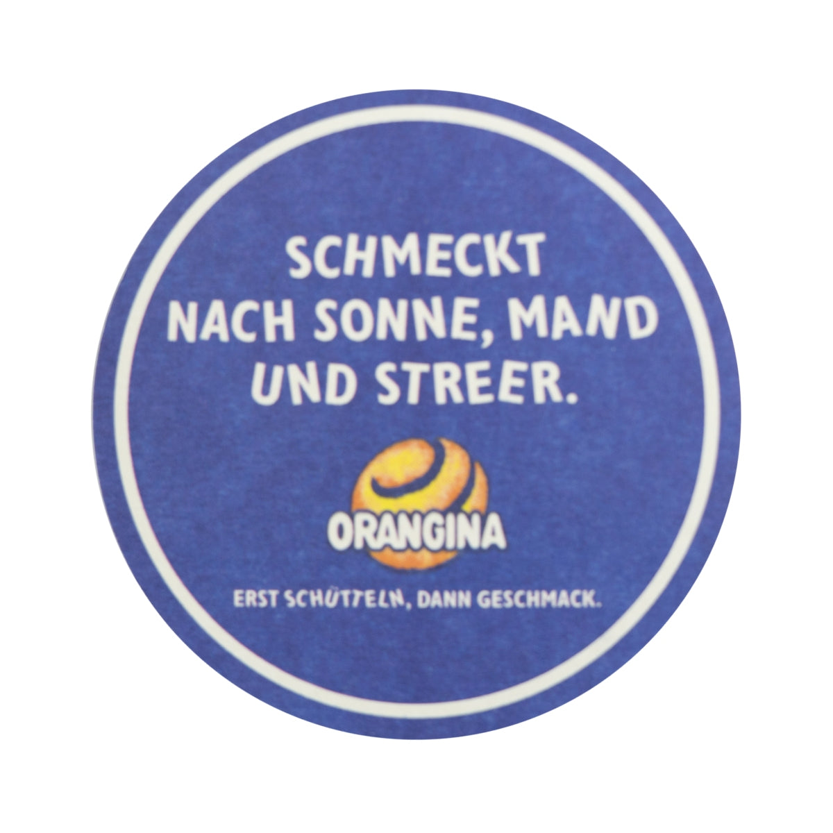 100 sottobicchieri Orangina blu rotondi 10,5 cm per bicchieri – Vista 3