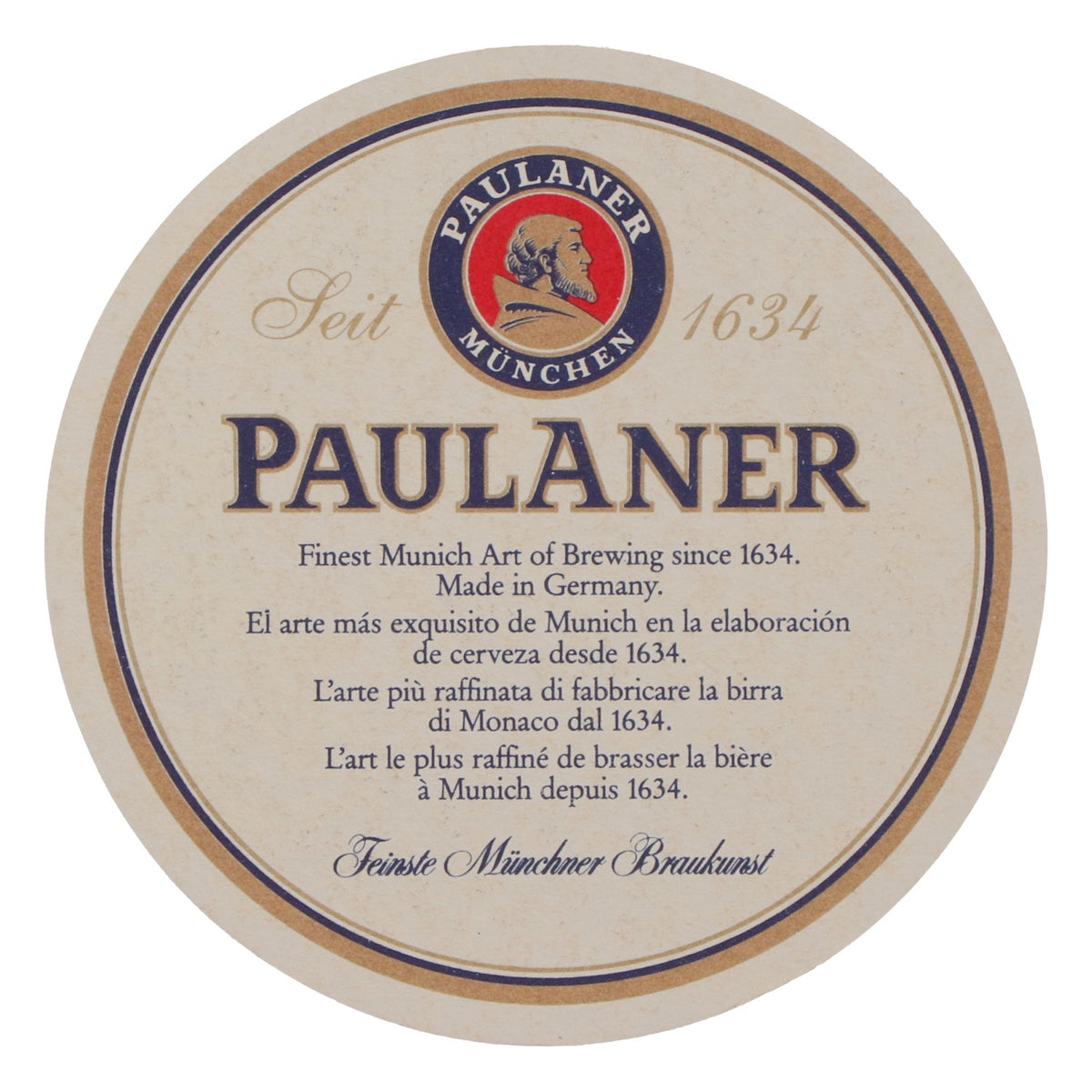 100 sottobicchieri Paulaner Standard, rotondi da 11 cm, nuovi, sottobicchieri originali da bar