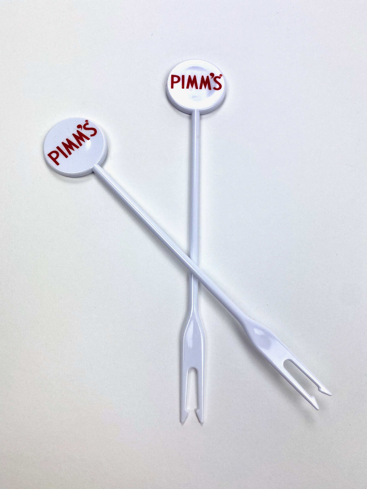 100x spiedini di frutta per liquore Pimm's in plastica bianca