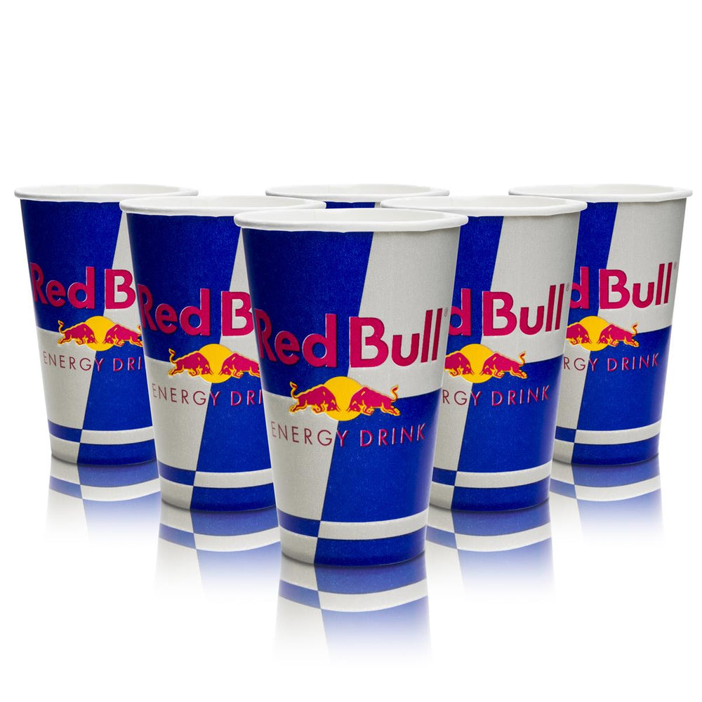 100 bicchieri monouso Red Bull Energy in cartone da 0,2 l