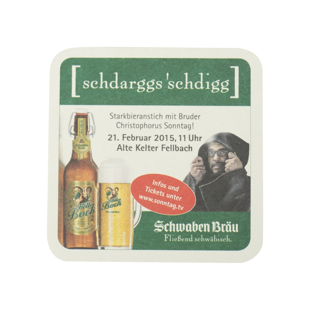 100 sottobicchieri Schwabenbräu Bier 10x10 cm sottobicchieri bicchieri cartone gastronomico bar – Vista 2