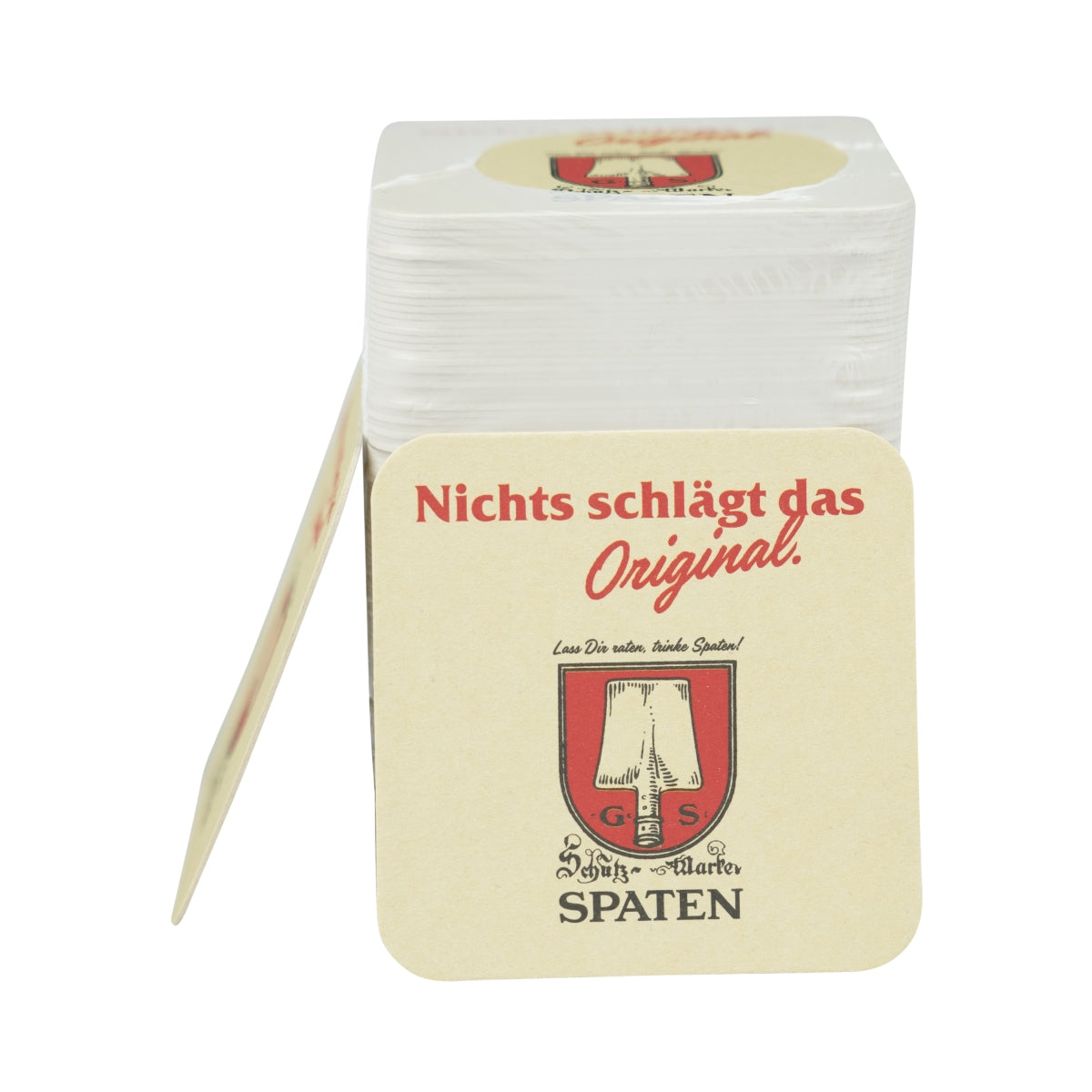 100x sottobicchieri a forma di vanga Sottobicchieri da birra 9x9 cm Vetro Sottobicchieri con protezione antigoccia – Vista 3